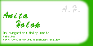 anita holop business card